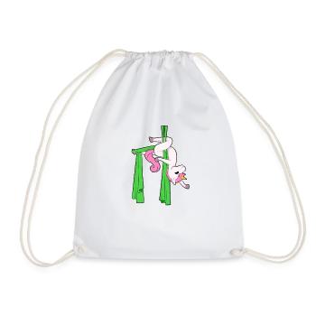 Aerial Silk Einhorn - Turnbeutel - Weiß - Vorne