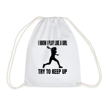 Tennis Women Tennis Player Girls Tennis Club - Drawstring Bag - white - Front