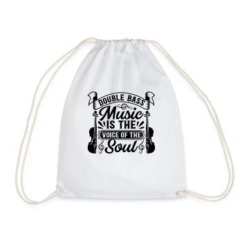 Double Bass Music Is The Voice Of The Soul - Doubl - Turnbeutel - Weiß - Vorne
