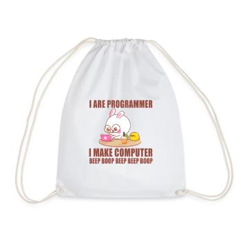 I are programmer - Drawstring Bag - white - Front