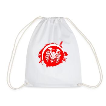 Masque de samouraï Masque de guerrier Masque Oni - Sac de sport léger - blanc - Devant