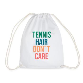 Funny Tennis Quote Women Men Tennis Player Lover - Drawstring Bag - white - Front