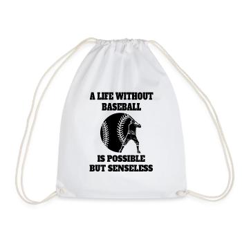 Baseball Baseball Player Baseball Player Baseball Team - Drawstring Bag - white - Front