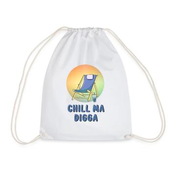 Chill ma digga - Turnbeutel - Weiß - Vorne