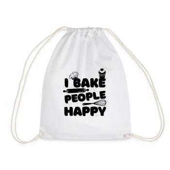 Baker Bakery Pastry Baking Pastry Chef - Drawstring Bag - white - Front