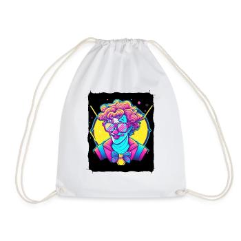 Clown mit Sonnenbrille Zirkus - Turnbeutel - Weiß - Vorne