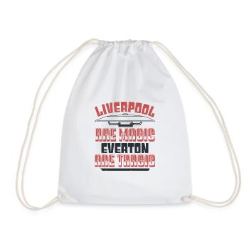 LIVERPOOL EST MAGIQUE EVERTON EST TRAGIQUE - Sac de sport léger - blanc - Devant