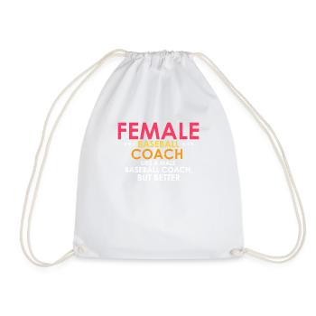 Humorvolle Baseball Trainer Damen Statements - Turnbeutel - Weiß - Vorne