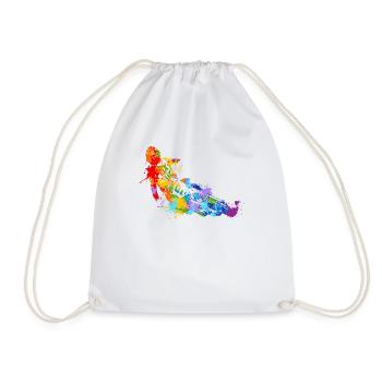 Splash Motocross Bike Rider Motocross Driver - Drawstring Bag - white - Front