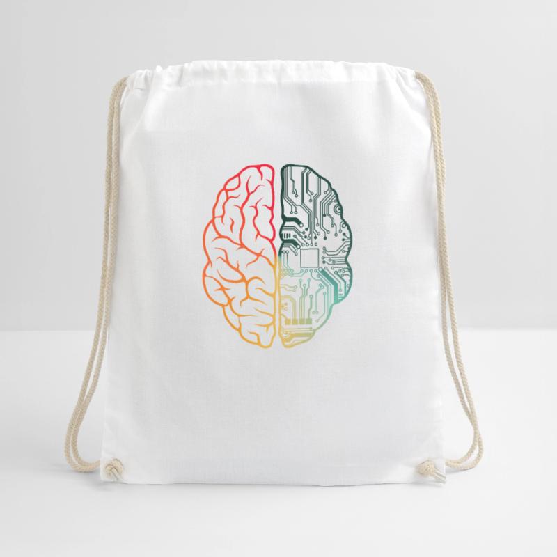 Programmer HTML - Developer Programming Brain Pun Drawstring Bag