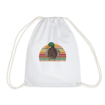 Ducks Retro Duck Breeder Vintage - Drawstring Bag - white - Front