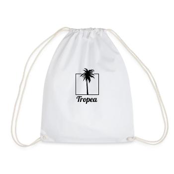 Tropea Palm Tree Holiday Trip Souvenir - Turnbeutel - Weiß - Vorne