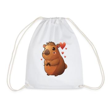 Belle capybara - Sac de sport léger - blanc - Devant