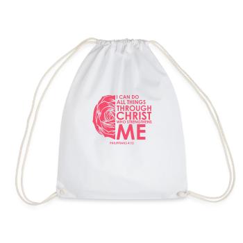Dévots du christianisme inspirants fleuris - Sac de sport léger - blanc - Devant