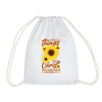 Christianisme inspirant Tournesols Philippiens - Sac de sport léger - blanc - Devant