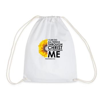Inspirierendes Christentum Sonnenblumen Philipper - Turnbeutel - Weiß - Vorne