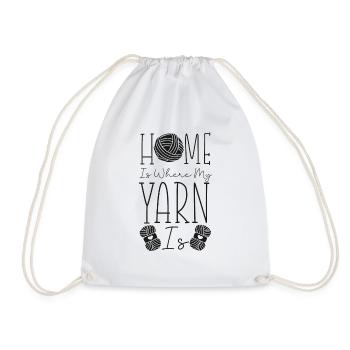 Tricoter Tricoter à la maison est l’endroit où mon - Sac de sport léger - blanc - Devant