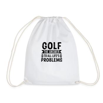 Golf La réponse à tous les problèmes de la vie - Sac de sport léger - blanc - Devant