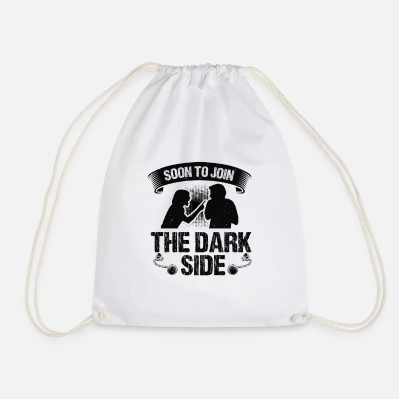 SOON TO JOIN THE DARK SIDE - Drawstring Bag - white
