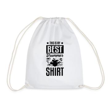 This Is My Best Drummer Shirt Drum Player - Turnbeutel - Weiß - Vorne