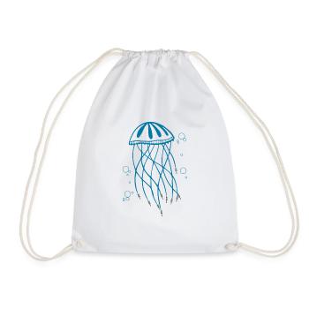 Jellyfish Synthétiseur analogique Drôle de méduse - Sac de sport léger - blanc - Devant