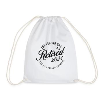 Funny retirement the legend has retired 2023 - Drawstring Bag - white - Front