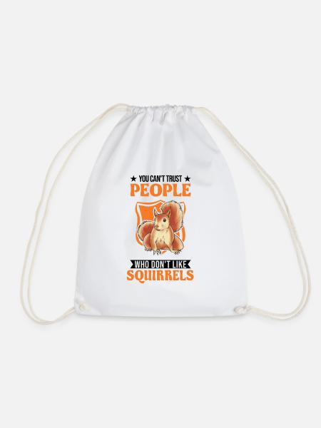 Eichhörnchen Geschenk Grauhörnchen Squirrel - Turnbeutel - Weiß
