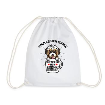 Café et chien Aussiedoodle - Sac de sport léger - blanc - Devant
