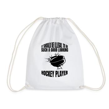 Eishockeyspieler Eishockey Eishockeyteam Hockeyfan - Turnbeutel - Weiß - Vorne