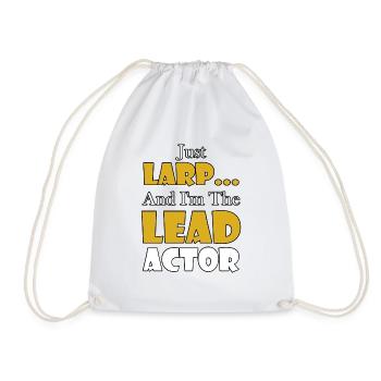 Funny LARP Live Action Role Playing Cosplay - Drawstring Bag - white - Front