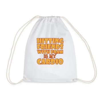 Funny LARP Live Action Role Playing Cosplay - Drawstring Bag - white - Front