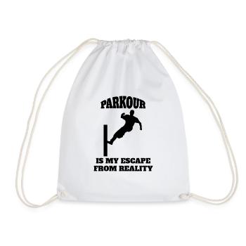 Parkour Runner Gift Extreme Sports Parkour Runner - Drawstring Bag - white - Front