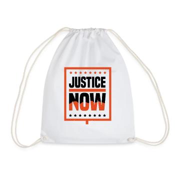 JUSTICE NOW - Drawstring Bag - white - Front