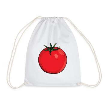 Tomate Kostüm Fasching Halloween Karneval Tomaten - Turnbeutel - Weiß - Vorne