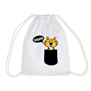Brusttasche Tiger roar - Turnbeutel - Weiß - Vorne