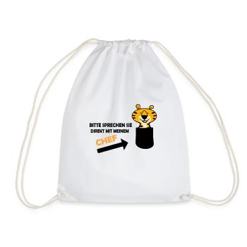 Brusttasche Tiger Chef - Turnbeutel - Weiß - Vorne