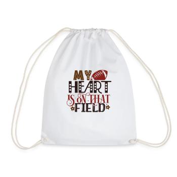 Proud Mom of Football Player Son - Drawstring Bag - white - Front