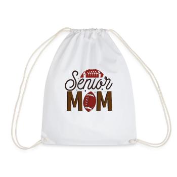 Proud Mom of Senior Football Player - Drawstring Bag - white - Front