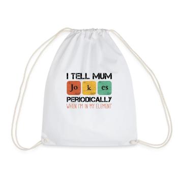 Je raconte des blagues à maman périodiquement quand je suis dans mon... - Sac de sport léger - blanc - Devant