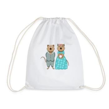 Quokka Whisperer Wildlife Marriage - Drawstring Bag - white - Front