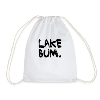 Lake Bum Lake Sea Camping Boating - Drawstring Bag - white - Front