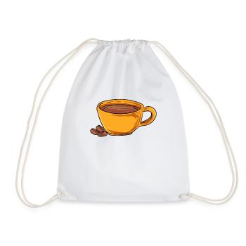 Coffee Costume - Drawstring Bag - white - Front