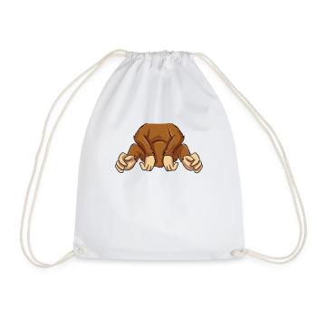Costume de singe - Sac de sport léger - blanc - Devant