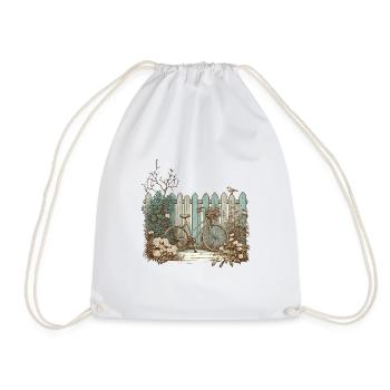 Vélo Vintage - Sac de sport léger - blanc - Devant