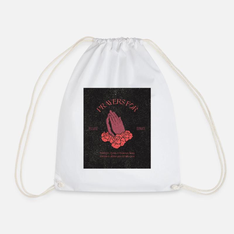 Prayer - Drawstring Bag - white