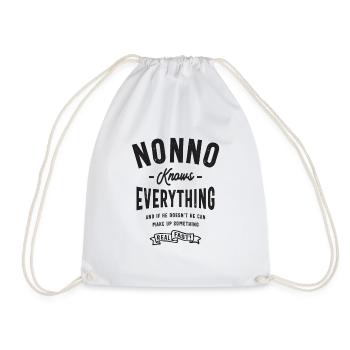 Nonno weiß alles, Opa - Turnbeutel - Weiß - Vorne