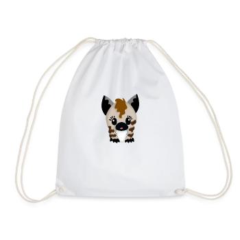Mignonne hyène kawaii design pour les amoureux des animaux - Sac de sport léger - blanc - Devant