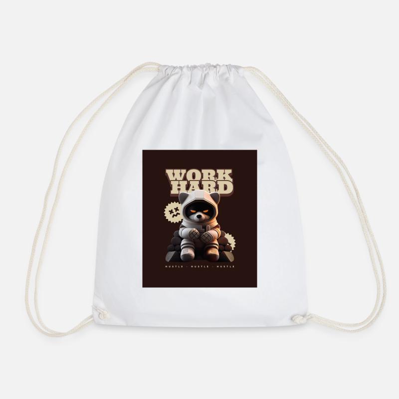 Work hard - Turnbeutel - Weiß