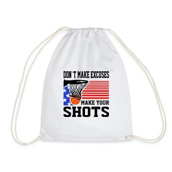 Ne faites pas d’excuses faites de votre tireur un fan de basketball - Sac de sport léger - blanc - Devant