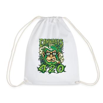 MARIHUANA 420 CANNABIS WEED HANF SMOKER DESIGN - Turnbeutel - Weiß - Vorne